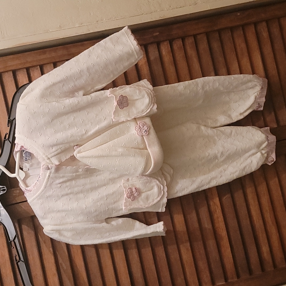 FriedKnit Creations 12 month vintage baby outfit